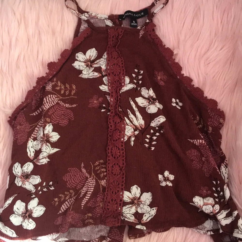 Maroon top